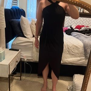Black wrap dress